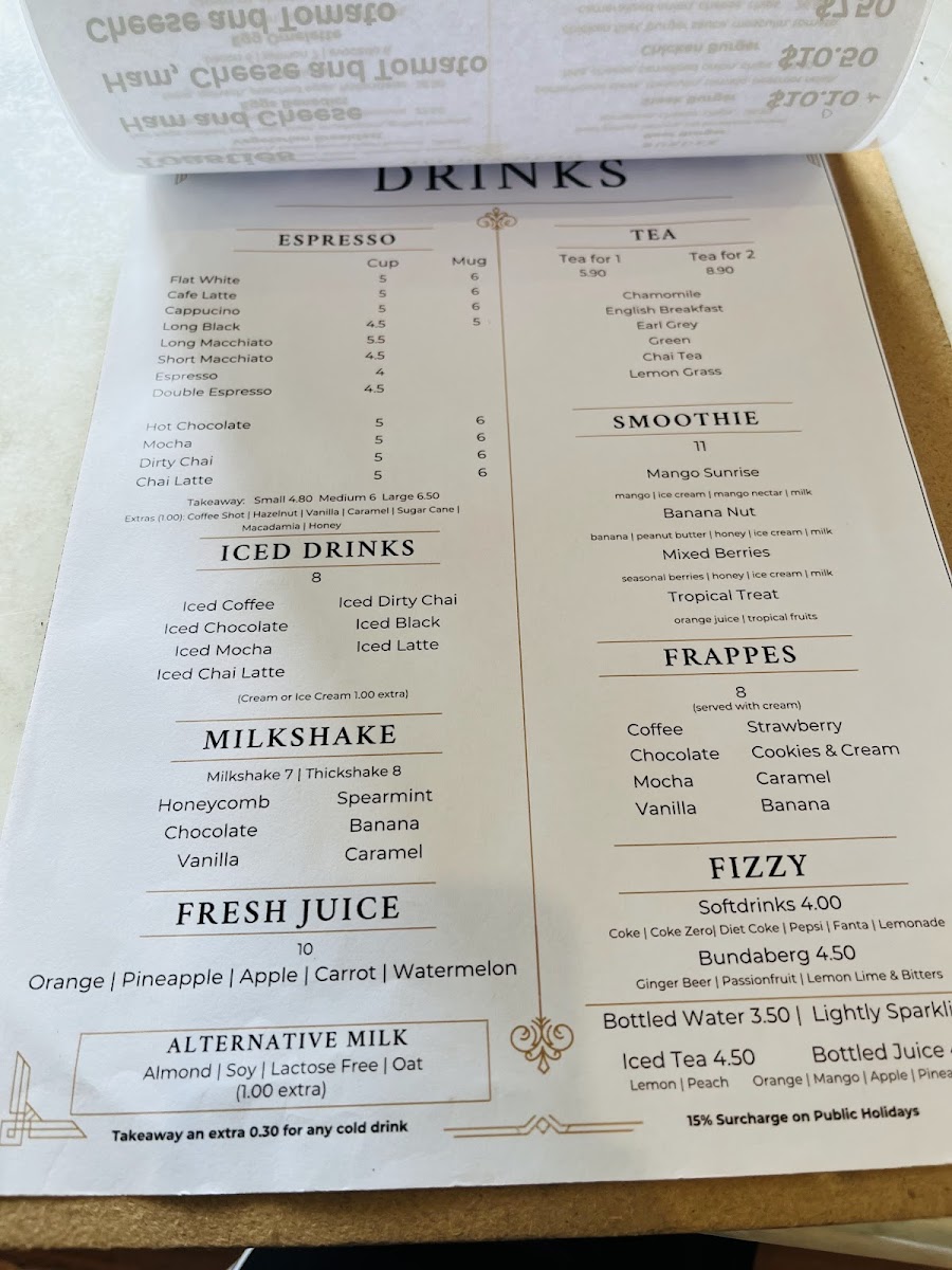 Menu Millies Restaurant-2