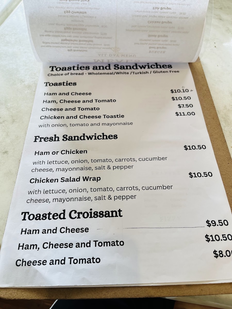 Menu Millies Restaurant-3